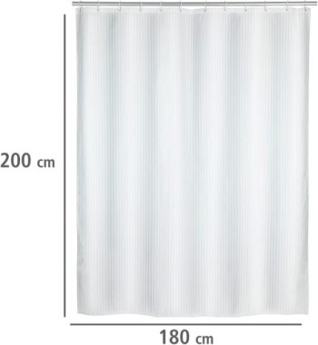 Wenko Anti-Schimmel Duschvorhang Palais Polyester, 180 x 200 cm, waschbar, 23062100