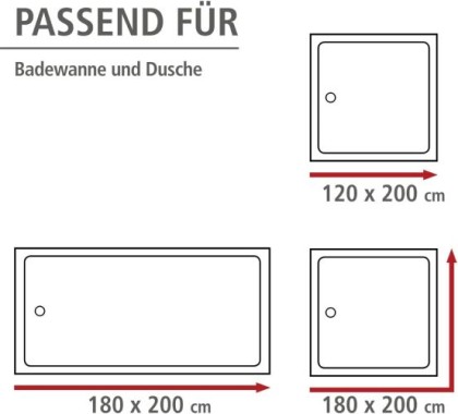 WENKO Anti-Schimmel Duschvorhang Uni Beige, H200 x B200 cm, 20045100