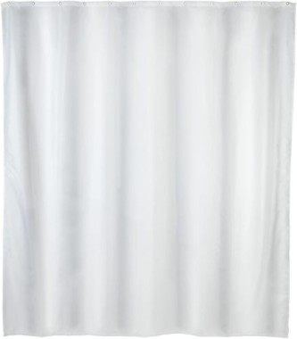 Wenko Anti-Schimmel Duschvorhang Uni White, 180 x 200 cm, waschbar, 20151100