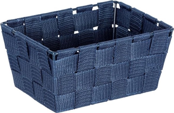 WENKO Aufbewahrungskorb Adria Mini Dunkelblau, 19 x 9 x 14 cm, 23783100