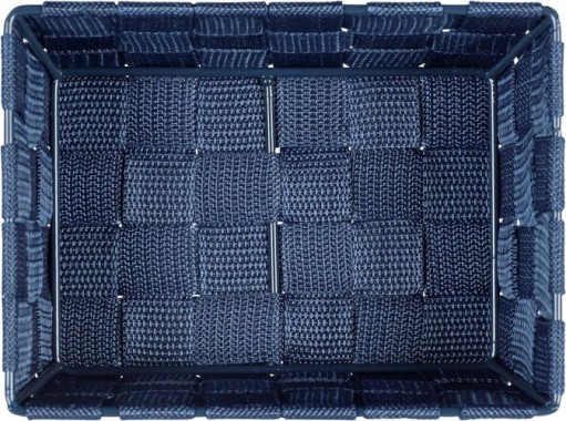 WENKO Aufbewahrungskorb Adria Mini Dunkelblau, 19 x 9 x 14 cm, 23783100