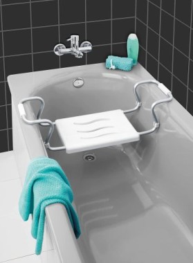 WENKO Badewannensitz Secura, Weiß, ausziehbar, Kunststoff, 17930100