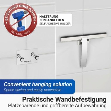 WENKO Badezimmerwischer Mod. Gela rostfrei, 18172100