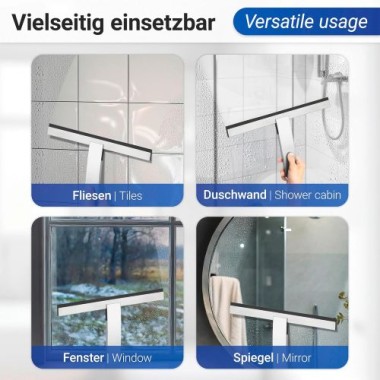 WENKO Badezimmerwischer Mod. Gela rostfrei, 18172100