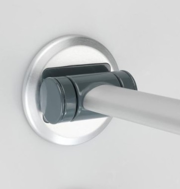 WENKO Badstützgriff klappbar Secura Premium bis 120 kg belastbar, Silber matt 23741100