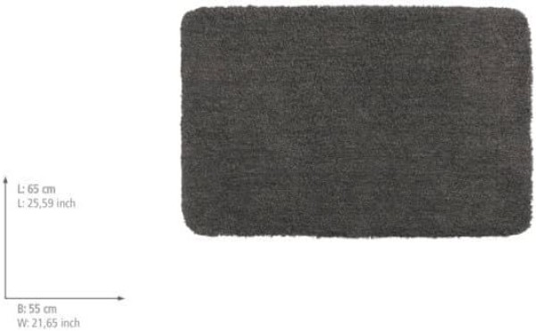 WENKO Badteppich Belize Mouse Grey, 55 x 65 cm, 23075100