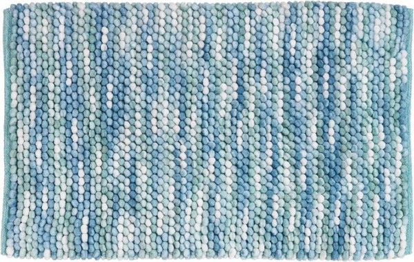 WENKO Badteppich Urdu Aqua, absolut fusselfrei, hohe Feuchtigkeitsaufnahme, 60 x 90 cm, 24700100