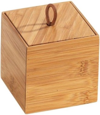 WENKO Bambus Box Mod. Terra S mit Deckel mit praktischer Schlaufe, 23922100