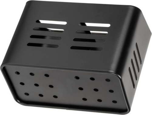 WENKO Besteckkorb Mod. Baco Schwarz aus pulverbeschichtetem Metal, 16 x 13,5 x 9 cm, 55024100