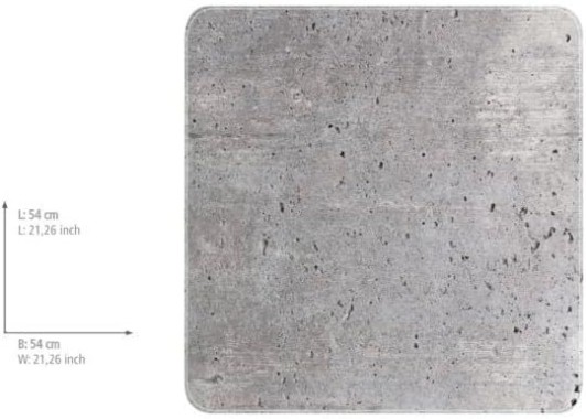 WENKO Duscheinlage Concrete - mit Saugnäpfen, 54 x 54 cm, 23797100