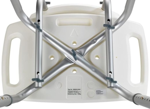 WENKO Duschhocker mit Rückenlehne Secura, Kunststoff, Weiß, 209261100