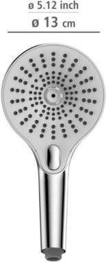 WENKO Duschkopf Mod. Ultimate Shower Chrom/Weiß Ø 13 cm, 25300100