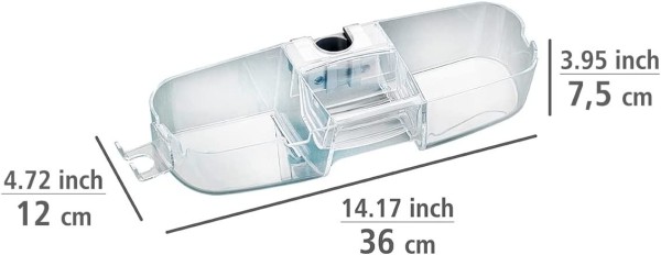 WENKO Duschstangencaddy Premium, mit 3 Fächern & Haken, geeignet für alle Duschstangen, 22796100