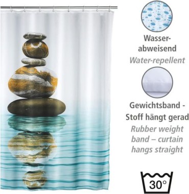 Preview: Wenko Duschvorhang Meditation, 180 x 200 cm waschbar, 20961100