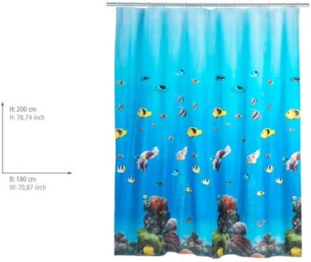 Preview: WENKO Duschvorhang Mod. Ocean, 180 x 200 cm 180 x 200 cm, 19122100