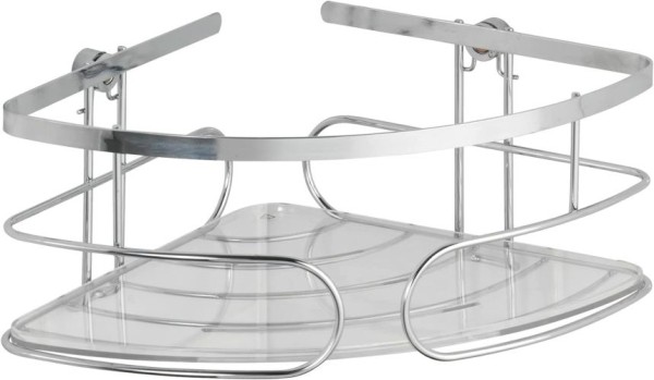WENKO Eckablage groß Premium Edelstahl, rostfrei, 26.5 x 10 x 19 cm, 21433100