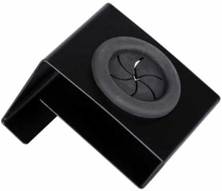 WENKO Haken Mod. Push Matt Schwarz aus rostfreiem Edelstahl und TPR-Kunststoff, 55008100