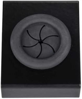 WENKO Haken Mod. Push Matt Schwarz aus rostfreiem Edelstahl und TPR-Kunststoff, 55008100