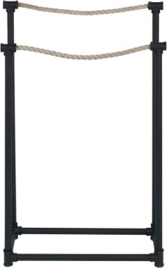 WENKO Handtuchständer Osuna Kleiderständer, 50.5 x 85.5 x 20 cm, Schwarz Metall, 23714100