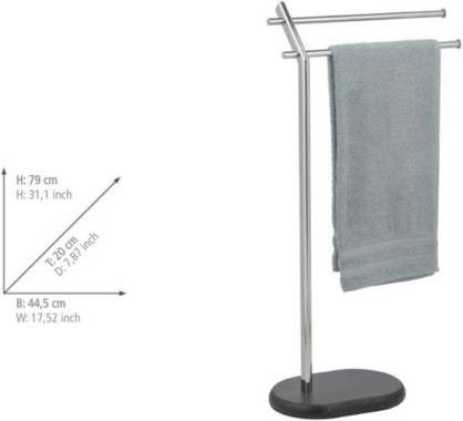 WENKO Handtuchständer Puro, freistehender Handtuchhalter oder Kleiderständer, 25381100