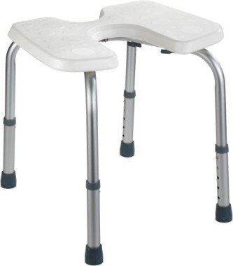 WENKO Hygienehocker Secura, höhenverstellbar, Kunststoff, Weiß, 206051100