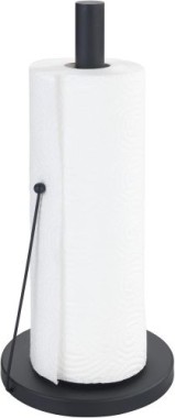 WENKO Küchenrollenhalter Mod. Clayton Schwarz pulverbeschichtetes Metall, 55015100