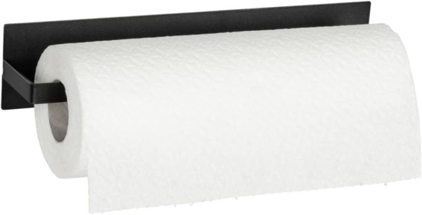 WENKO Magnetischer Küchenrollenhalter Mod. Ima Schwarz magnetisch, für gängige Küchenrollen, 55013100