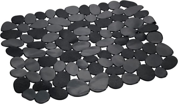 WENKO Spülbeckeneinlage Mod. Stone Schwarz schützt vor Kratzern, 31 x 26 cm, schwarz, 54696100