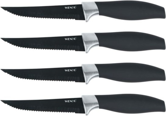 WENKO Steakmesser Mod. Otis, 4er Set Klinge aus rostfreiem Edelstahl, 55059100