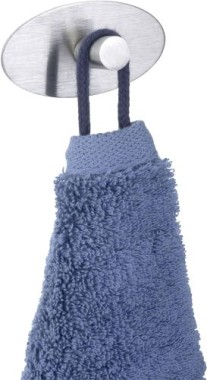 WENKO Strip-it® Wandhaken Piceno, 2er Set Edelstahl rostfrei, 4466014100