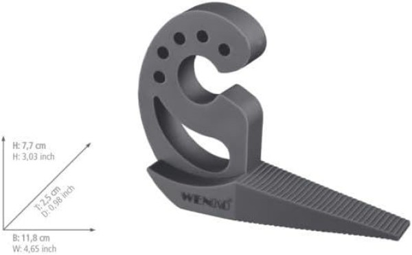WENKO Türstopper und Fensterstopper Multi-STOP® Anthrazit für Türen, Fenster und Schubladen, 50511100