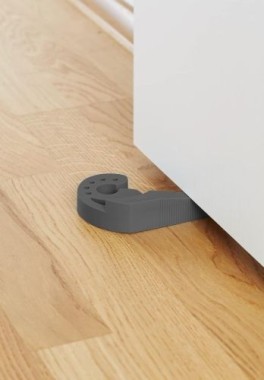 WENKO Türstopper und Fensterstopper Multi-STOP® Anthrazit für Türen, Fenster und Schubladen, 50511100