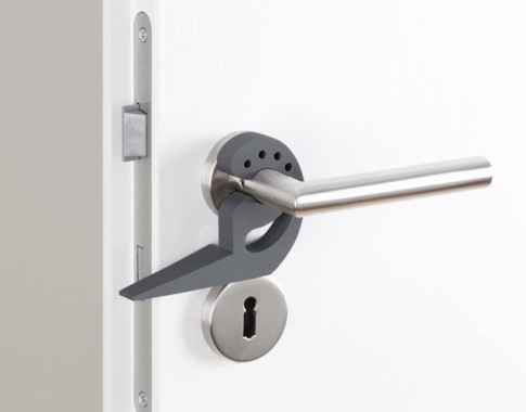 WENKO Türstopper und Fensterstopper Multi-STOP® Anthrazit für Türen, Fenster und Schubladen, 50511100