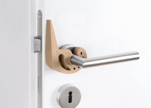 WENKO Türstopper und Fensterstopper Multi-STOP® Beige für Türen, Fenster und Schubladen, 50512100