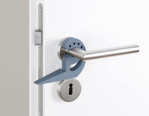 WENKO Türstopper und Fensterstopper Multi-STOP® Blau-Grau für Türen, Fenster und Schubladen, 50513100