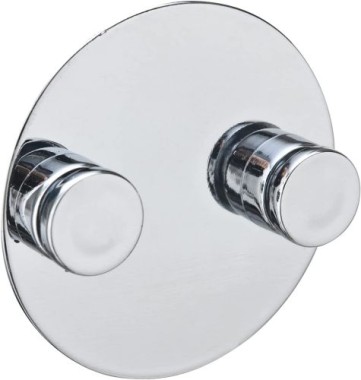 WENKO Turbo-Loc® Adapter Duo Chrom - Befestigen ohne bohren, Kunststoff, 19743100
