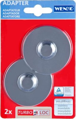 WENKO Turbo-Loc® Adapter Premium/Classic/Style - Befestigen ohne bohren, Kunststoff, 20646100