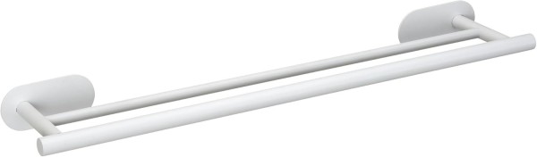 WENKO Turbo-Loc® Badetuchstange Duo Mod. Orea White matt, 60 cm aus rostfreiem Edelstahl, 26005100