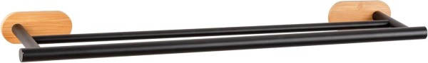Wenko Turbo-Loc® Badetuchstange Mod. Orea Duo Bamboo Befestigung ohne bohren, 25370100