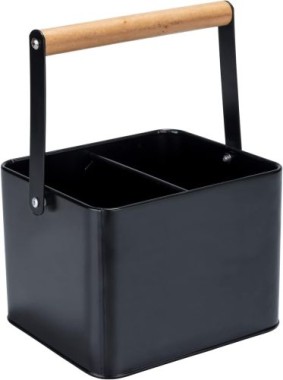 WENKO Utensilienkorb Mod. Baco Schwarz robuster Tragekorb, 55023100