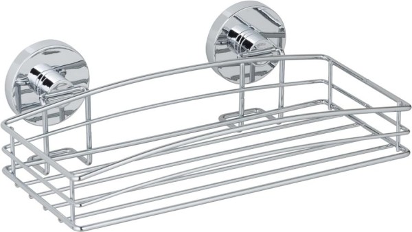 WENKO Vacuum-Loc® Wandablage, Befestigen ohne bohren aus hochglanzpoliertem, verchromtem Stahl, 20883100