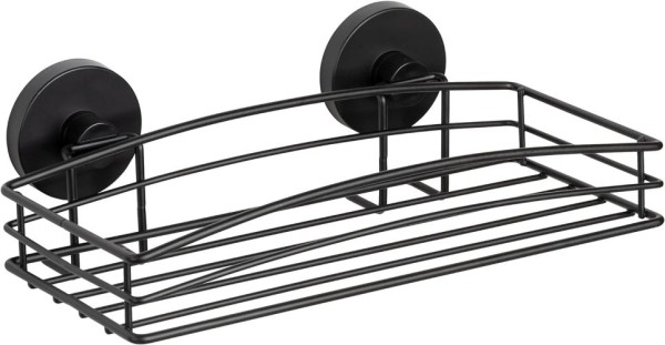 WENKO Vacuum-Loc® Wandablage Schwarz Wandablage, Befestigen ohne bohren, 24732100