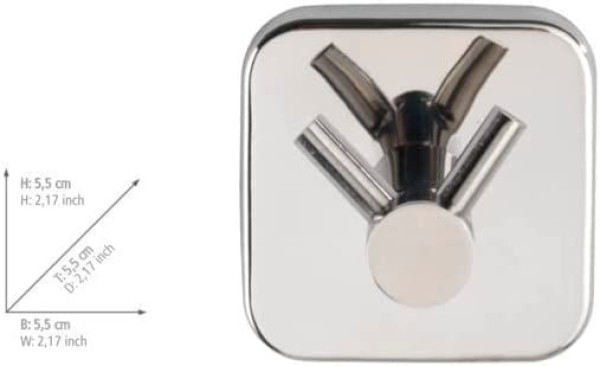 WENKO Wandhaken Duo Mezzano, Edelstahl rostfrei, 24245100