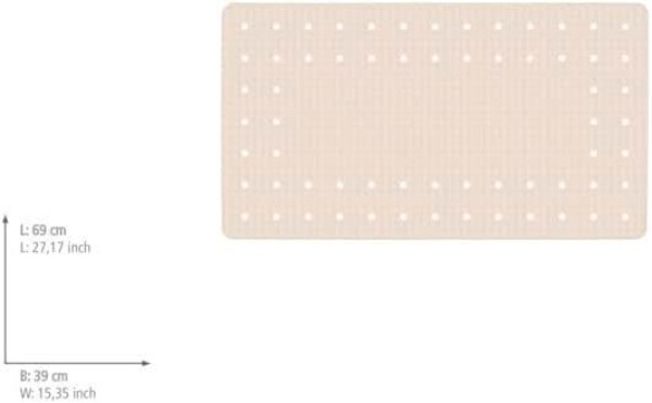 WENKO Wanneneinlage Mirasol Beige, 39 x 69 cm, 23144100