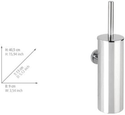 Preview: WENKO WC-Garnitur Mod. Bosio gl Edelstahl rostfrei, 9 x 40,5 x 13 cm, 21549100