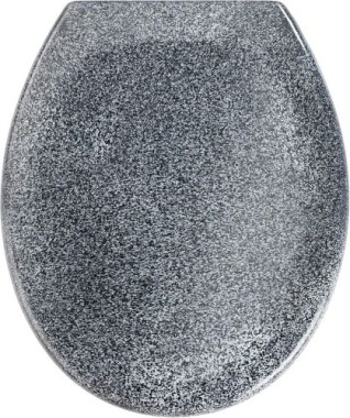 WENKO WC-Sitz Mod. Ottana hygienischer Premium Toilettensitz mit Absenkautomatik in Granitfarbe, 18902100