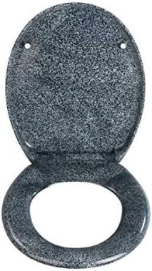 WENKO WC-Sitz Mod. Ottana hygienischer Premium Toilettensitz mit Absenkautomatik in Granitfarbe, 18902100
