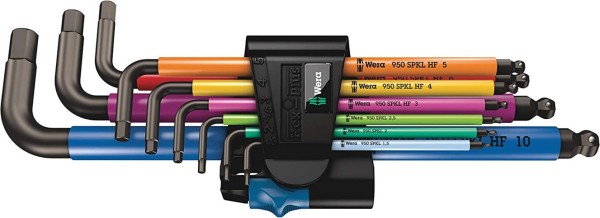 Wera 950/9 Hex-Plus Multicolour Winkelschlüsselsatz, metrisch, mit Haltefunktion, 9-teilig, 05022210001