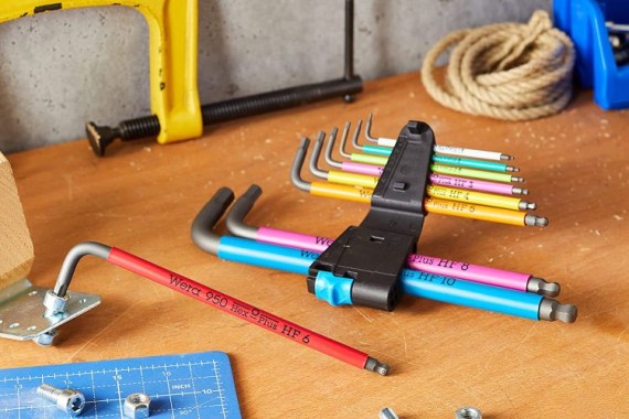 Wera 950/9 Hex-Plus Multicolour Winkelschlüsselsatz, metrisch, mit Haltefunktion, 9-teilig, 05022210001