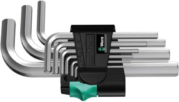 Wera 950/9 SM N Winkelschlüsselsatz, metrisch, gestellverchromt, 9-teilig, 05021406001
